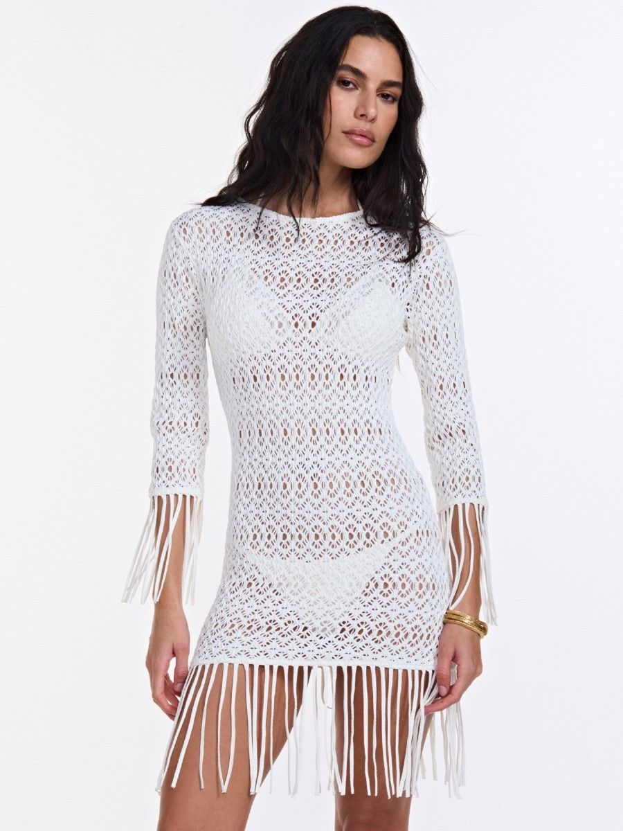 vestido curto maite off white VE03 triya