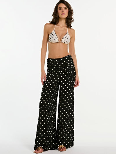 calça flare margot poá black CL02 ysla