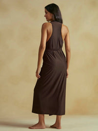 vestido midi marrom coffee 16627 cia marítima