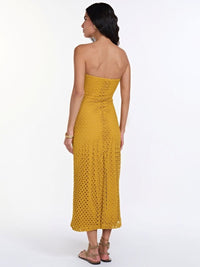 vestido midi sereia amarelo VE05 triya