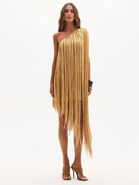 vestido curto tricot dourado luciane 0919 oásis resortwear