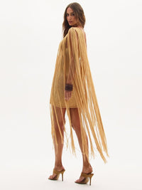vestido curto tricot dourado luciane 0919 oásis resortwear