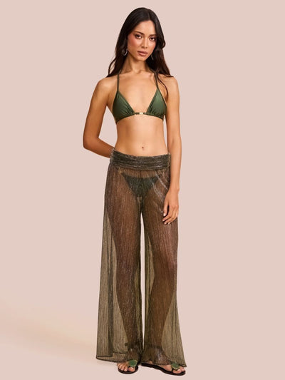 calça tule verde musgo solene 1953 mos beachwear