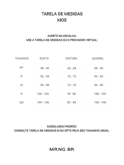 Tabela de medidas