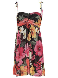 vestido curto tule jordania floral art VE08 ysla