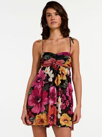 vestido curto tule jordania floral art VE08 ysla