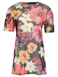 camiseta e lenço floral art BL02 ysla