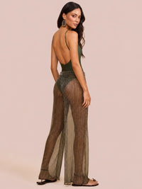 maiô e calça verde musgo 2091 mos beachwear
