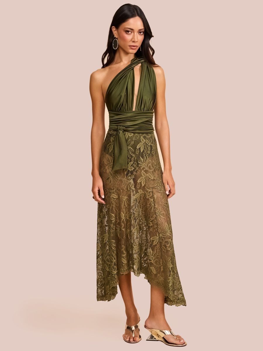 maiô e saia verde musgo 1992 mos beachwear