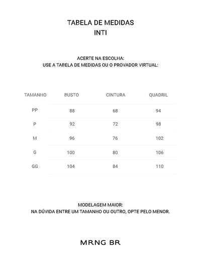 Tabela de medidas