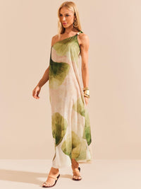 vestido longo ombro só folhas 1917 de chelles