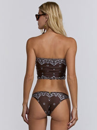 tanga fixa carla bandana brown C07 triya