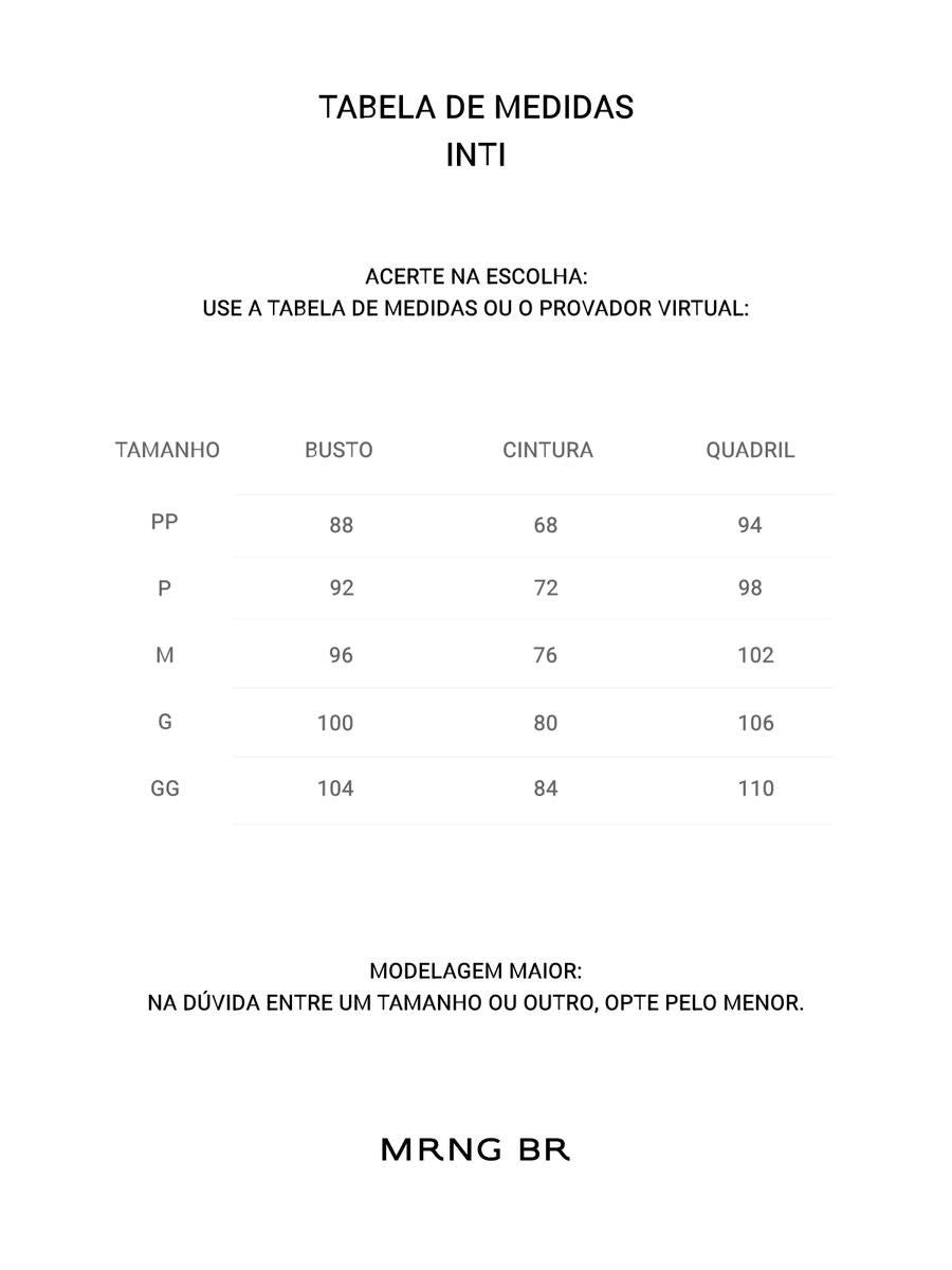 Tabela de medidas