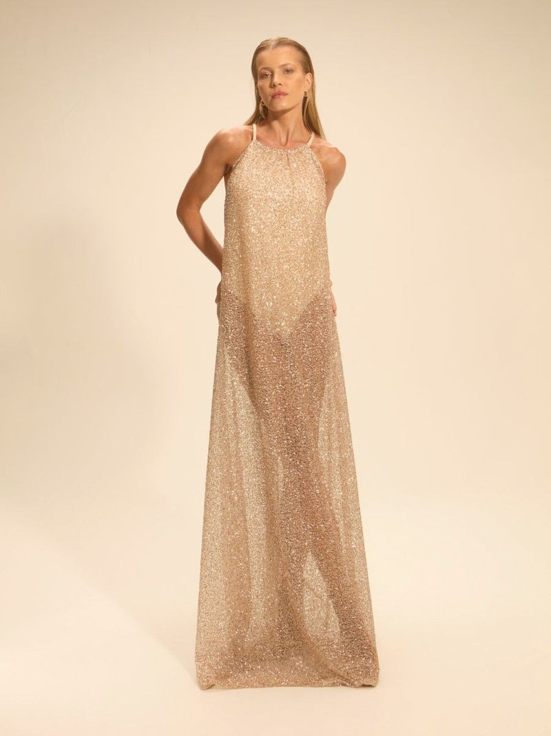 vestido longo bordado nicole 17945 la sirene