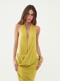 conjunto body e saia verde ariadne 0404 oásis resortwear