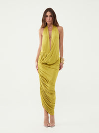 conjunto body e saia verde ariadne 0404 oásis resortwear