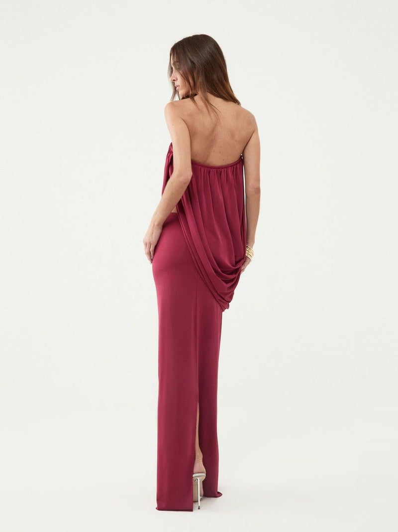 conjunto blusa e saia vermelho helena 0401 oásis resortwear