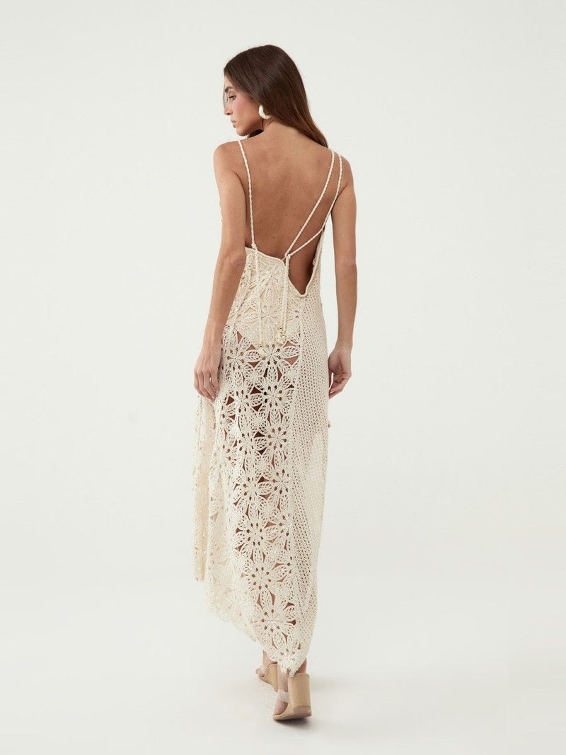 vestido longo off white greta 0960 oásis resortwear