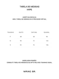 Tabela de medidas