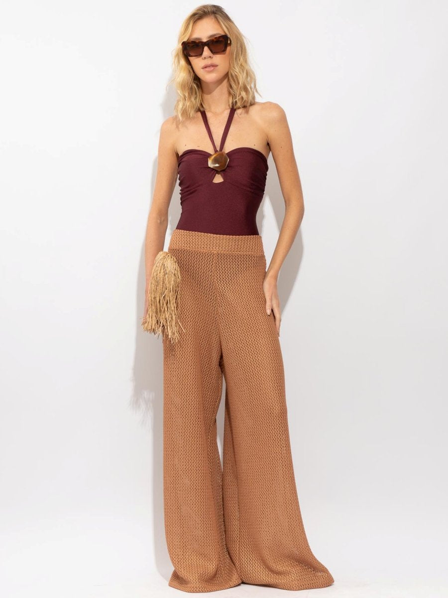 maiô e calça trama gold M03 nidas