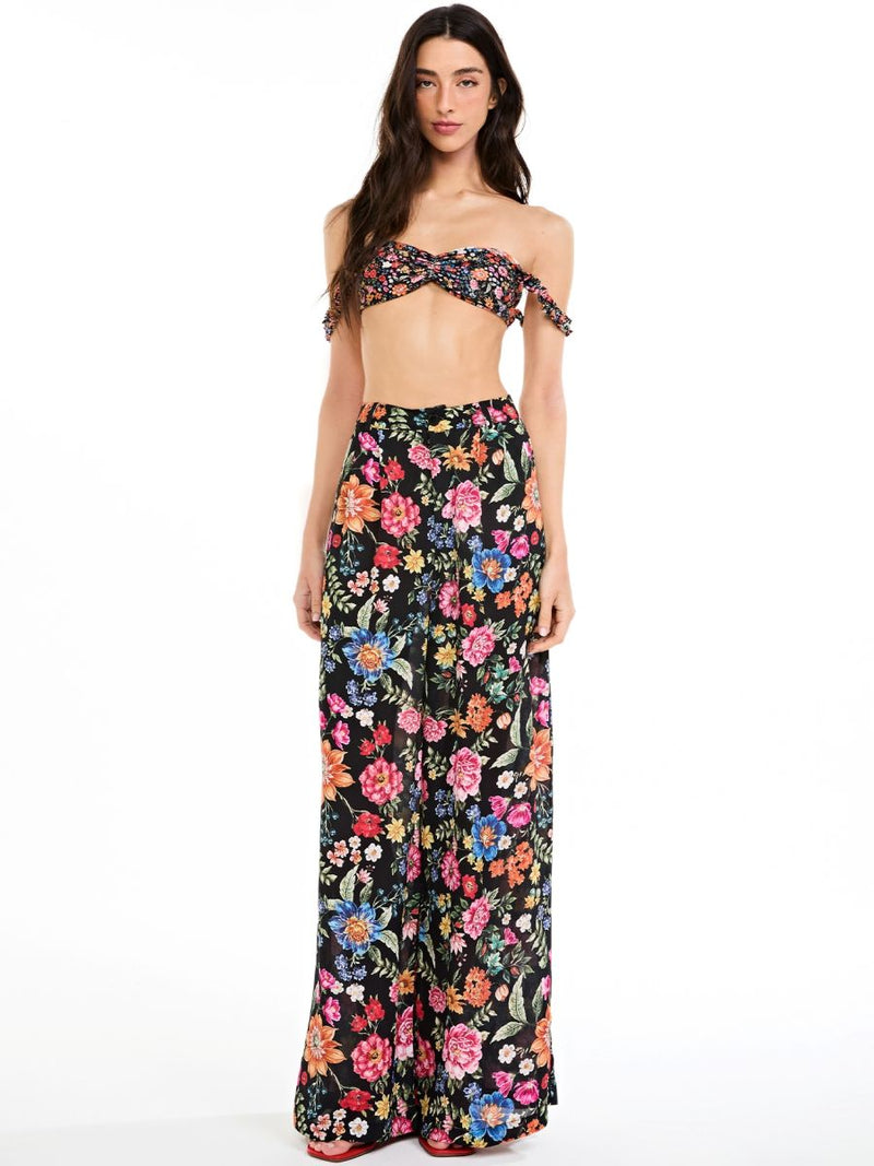 calça reta bela floral color CL23 triya