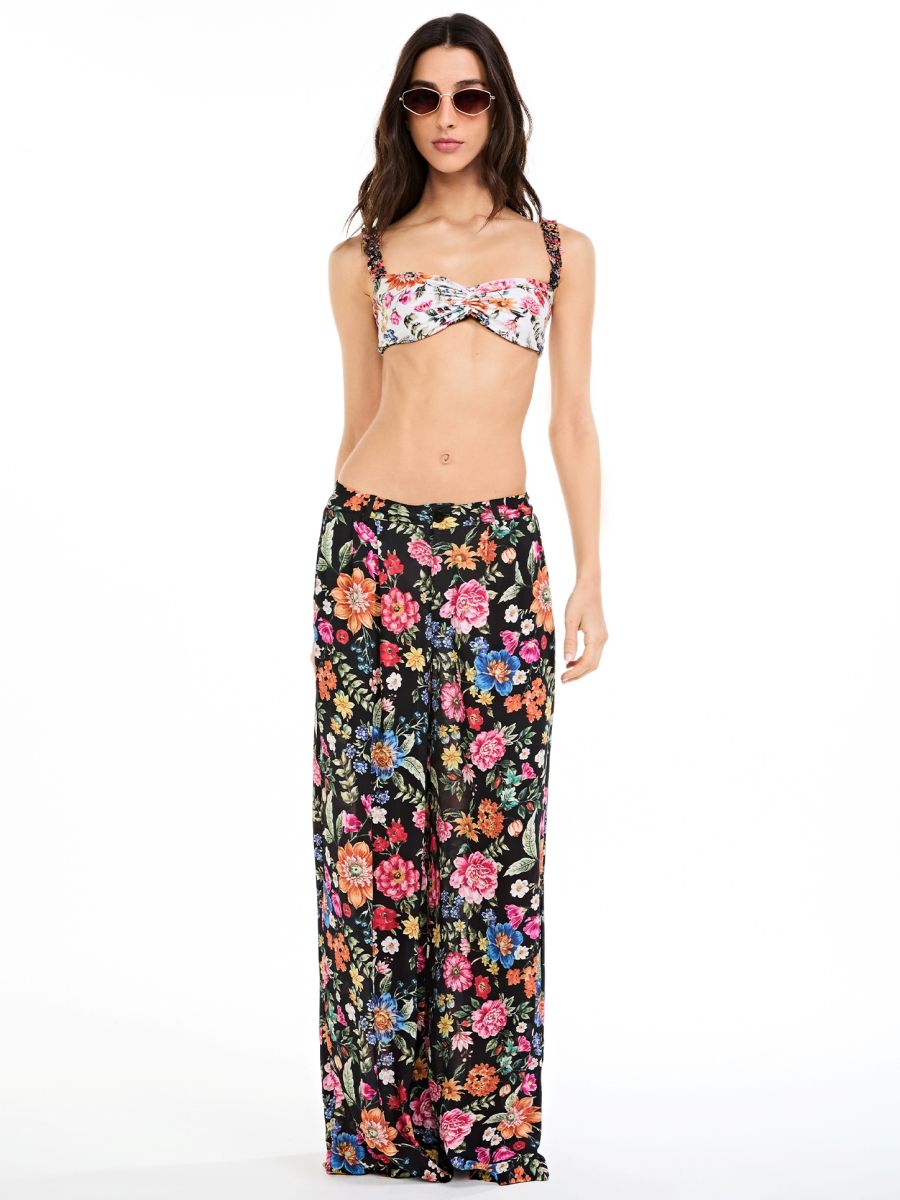 calça reta bela floral color CL23 triya