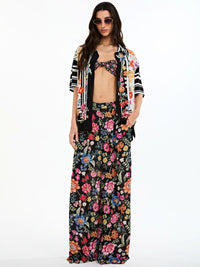 calça reta bela floral color CL23 triya