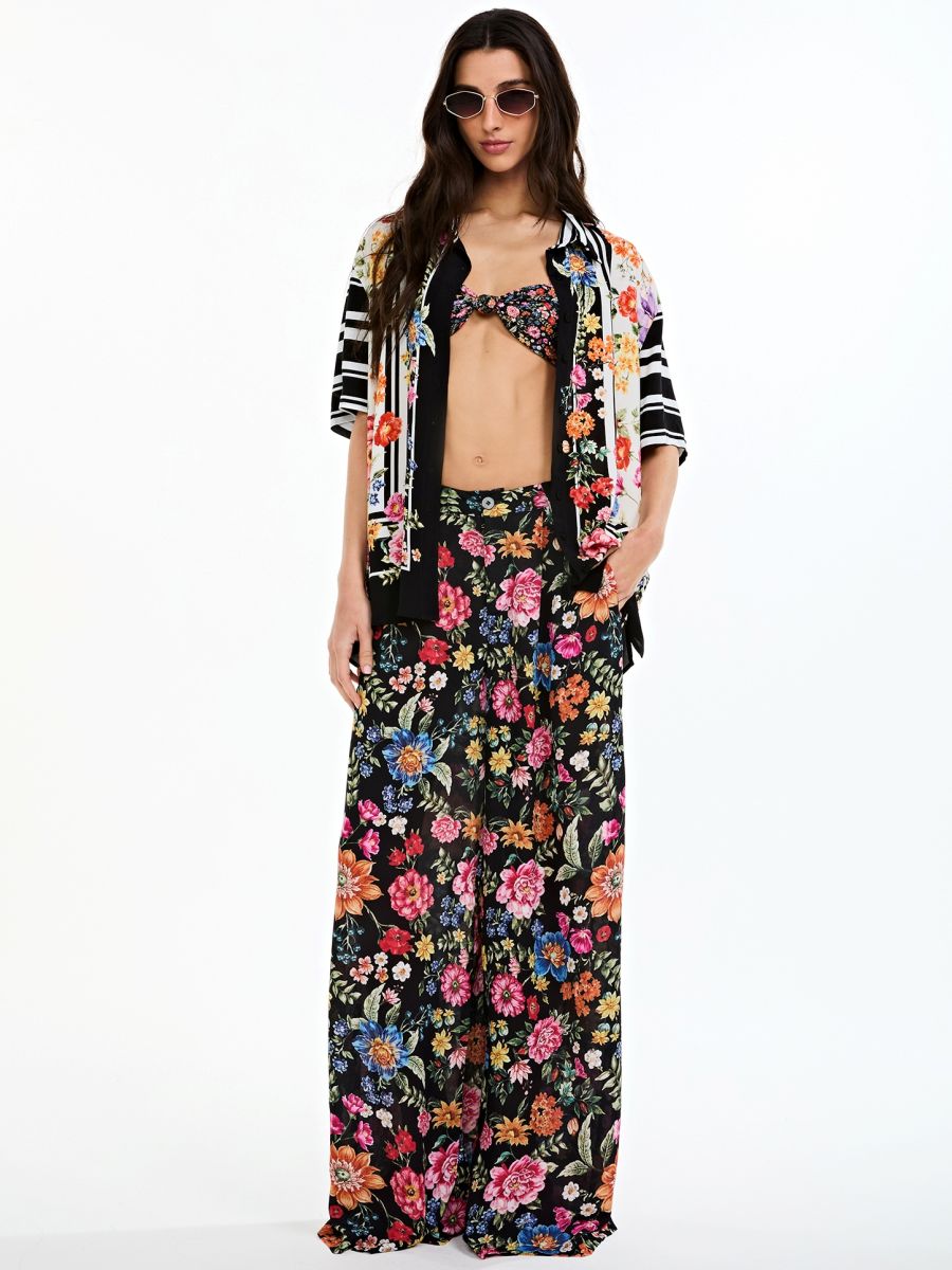 calça reta bela floral color CL23 triya