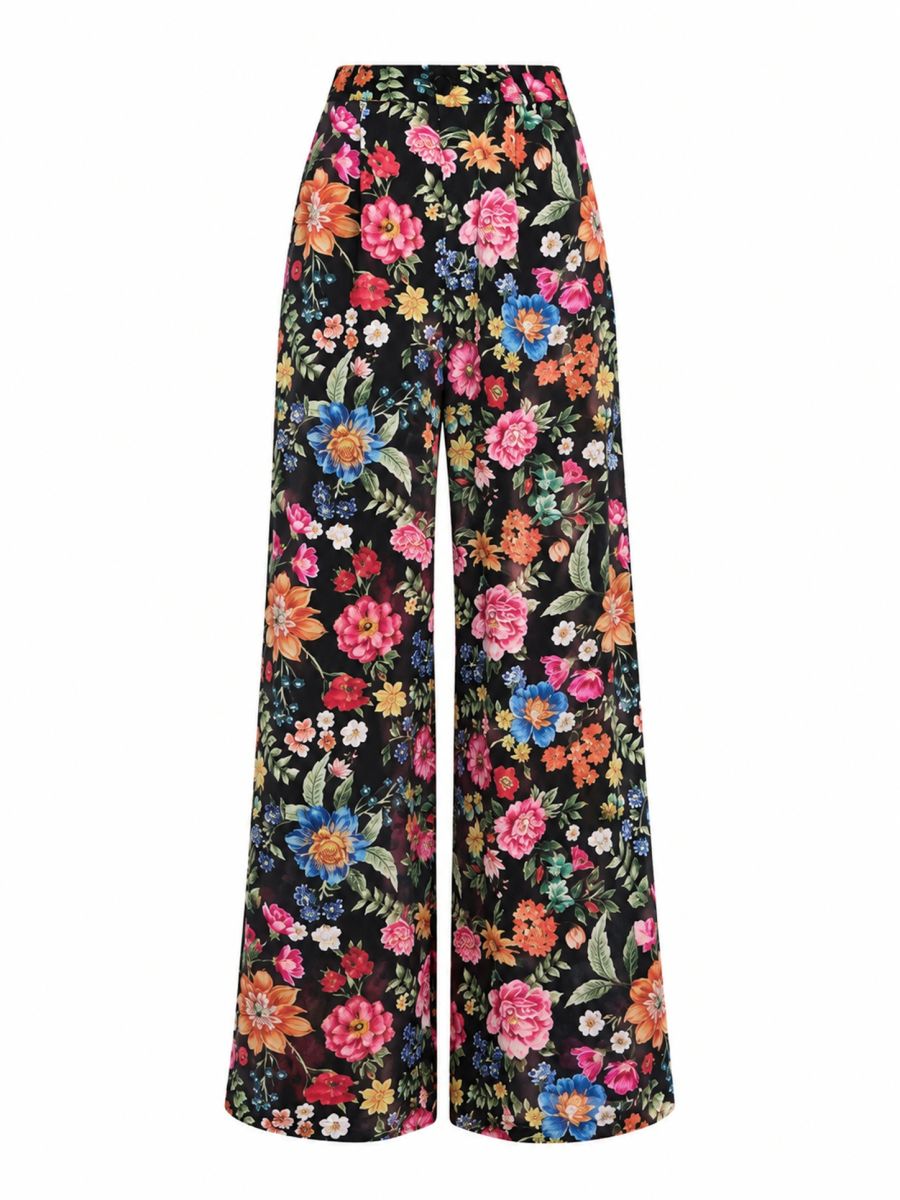 calça reta bela floral color CL23 triya