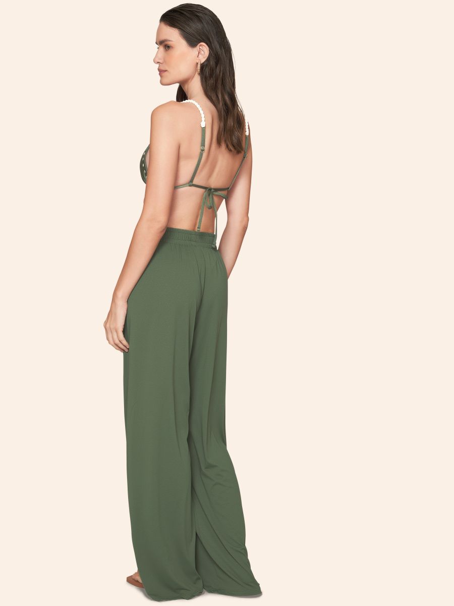 calça reta verde croco 8295413 lua luá
