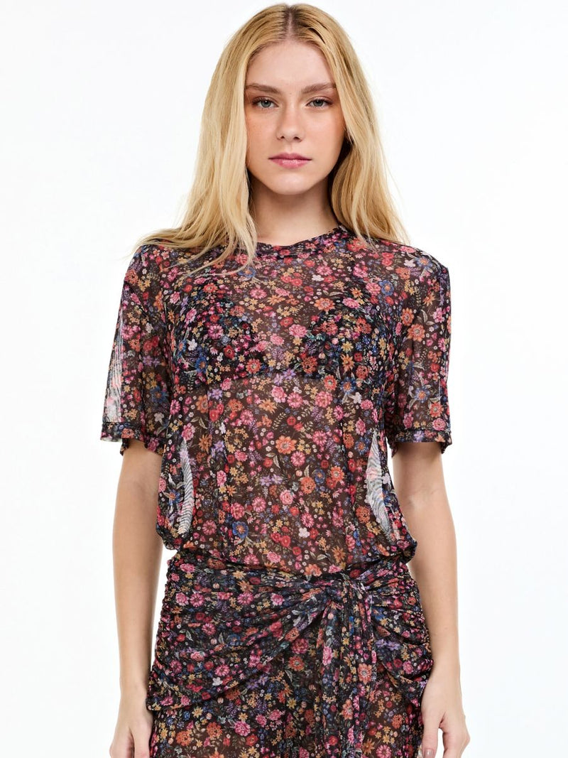camiseta tule alicia floral color BL23 triya