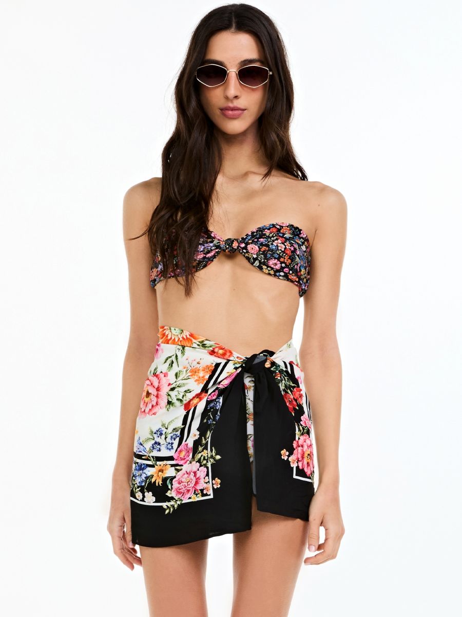lenço floral multicolor AC25 triya