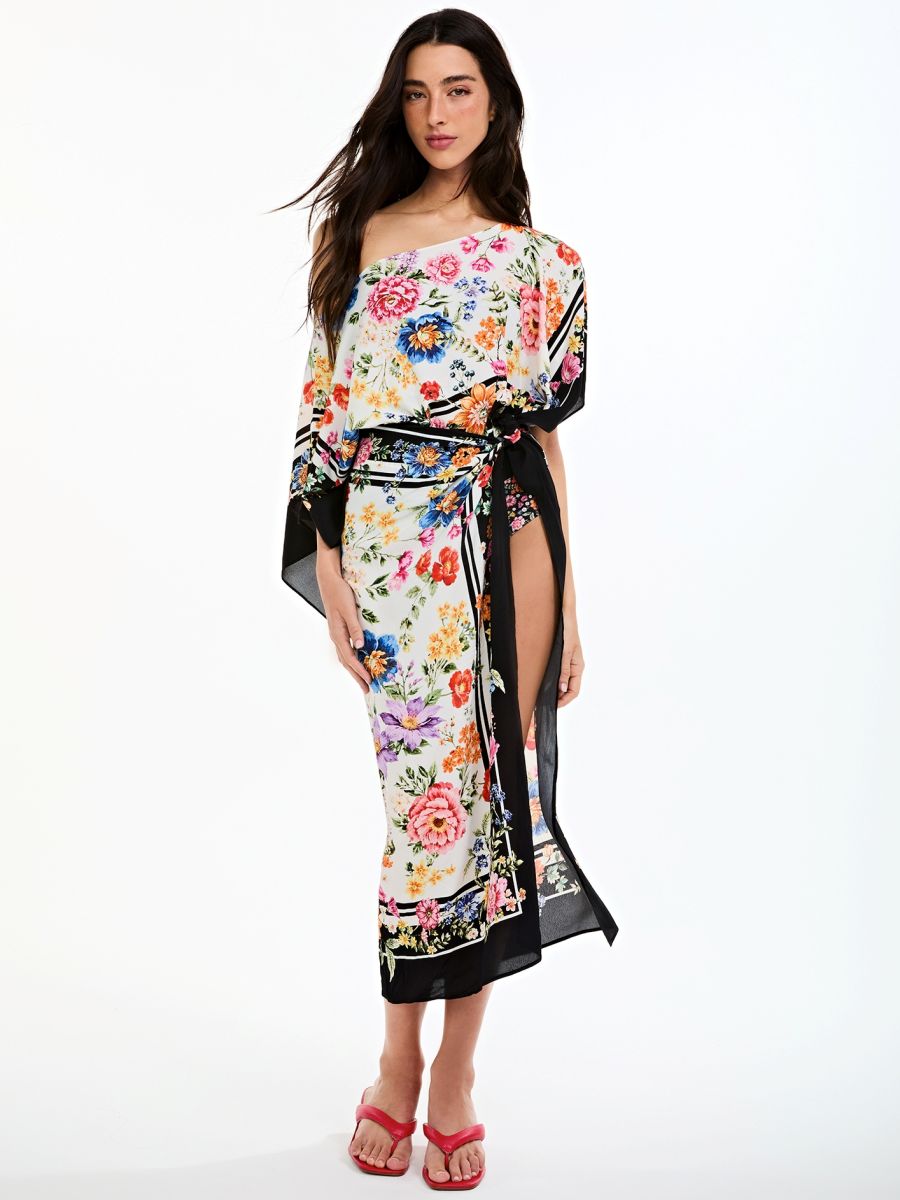 lenço floral multicolor AC25 triya
