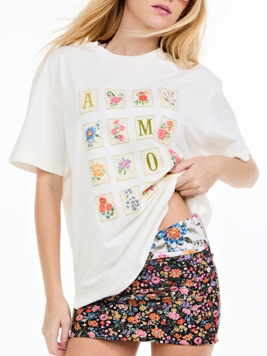 saia curta anne floral color SA19 triya