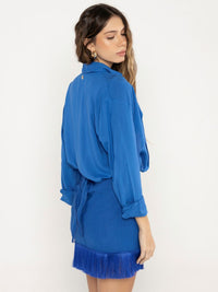 camisa e saia azul anil 9169C brazil del mar