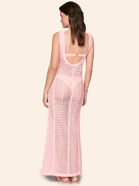 saída de praia tricot sunkiss rosa 8495414 lua luá