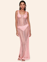 saída de praia tricot sunkiss rosa 8495414 lua luá