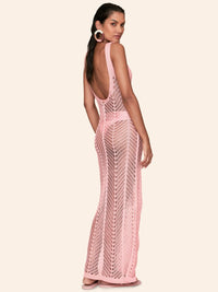 saída de praia tricot sunkiss rosa 8495414 lua luá