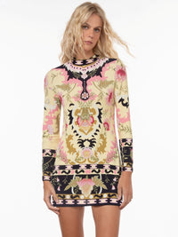 vestido curto floral carpet VE16 triya