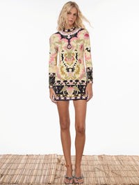 vestido curto floral carpet VE16 triya