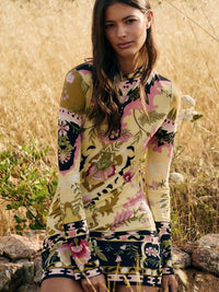 vestido curto floral carpet VE16 triya