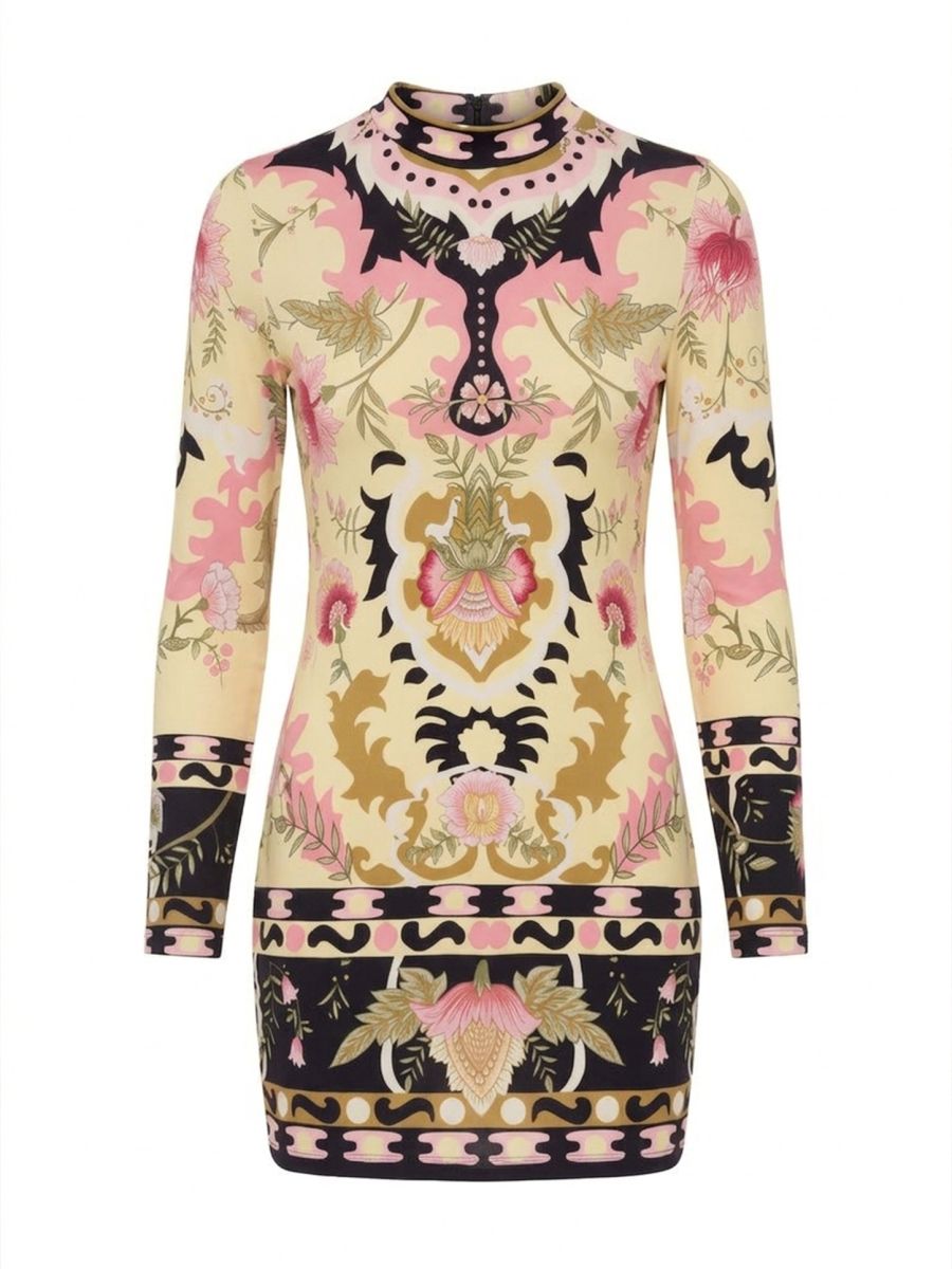 vestido curto floral carpet VE16 triya